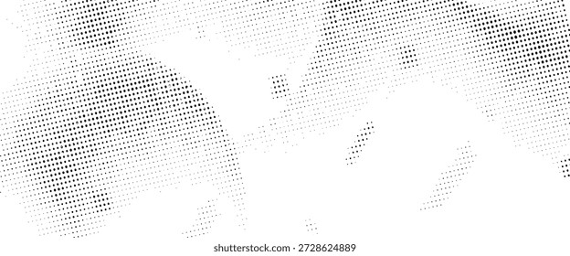 Abstrakter weißer und grauer Hintergrund mit Halbtoneffekt, Punktmuster. 