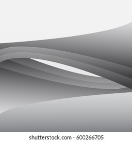 abstract white and gray color background with smooth lines,vector illustration