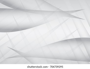 Abstract white and gray color background, vector illustration.