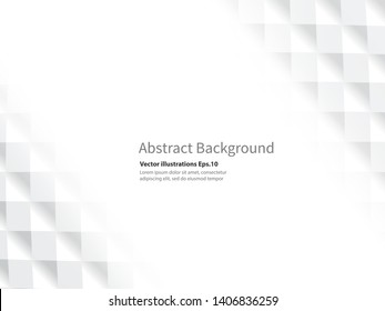 Abstract white and gray color background.Abstract background with white shapes. Vector illustration - Vector