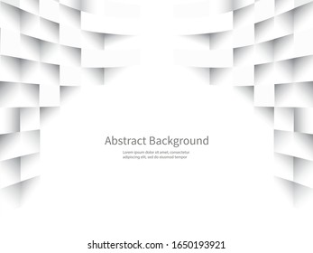 Abstract white and gray color background.Abstract background with square shapes. Vector illustration - Vector