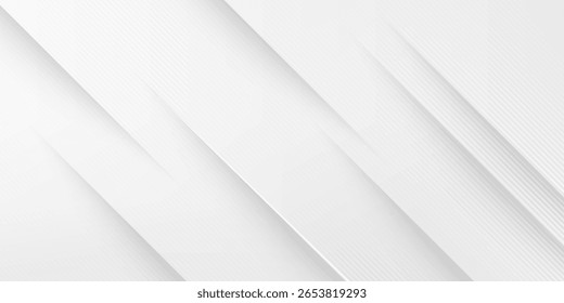 Abstrakter weißer und grauer Hintergrund.Textur mit diagonalen Linien.Vektorhintergrund kann in Cover-Design, Buchdesign, Poster, CD-Cover, Flyer, Website-Hintergründe oder Werbung verwendet werden.