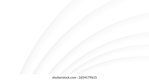 Abstract white and gray color, circle background design. modern design stripes background with geometric round shape.
