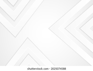 Abstract white and gray color geometric backdrop polygon background.Vector illustration modern arrow line gradient.Wallpaper brigh light space texture.
