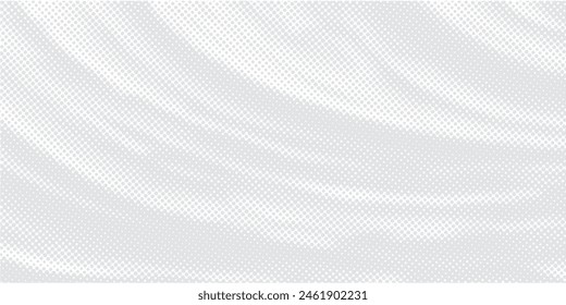 Abstract white and gray color geometric round shape background concept. Halftone dots design background