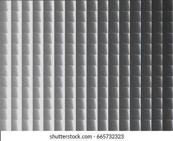 abstract white and gray color geometric texture ,graphic background and vector Illustration, dark gray gradient square grid with light on the tile surface