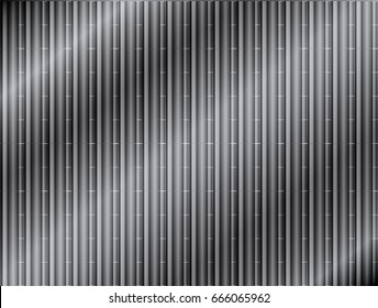abstract white and gray color geometric texture, graphic background and vector Illustration, dark and soft gray gradient straight lines plastic or look like bamboo background
