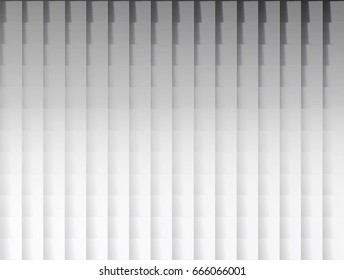 abstract white and gray color geometric texture, graphic background and vector Illustration, clean soft gray color gradient paper sheets with shadow under layer paper