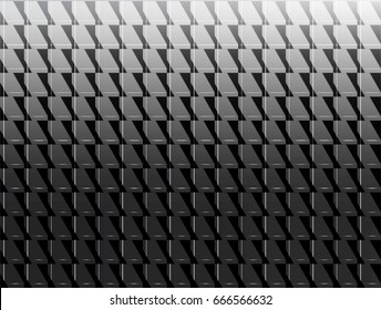 abstract white and gray color geometric texture, graphic background and vector Illustration, dark gray gradient square shapes and luxury shiny metal surface with the impact light causes a long shadow