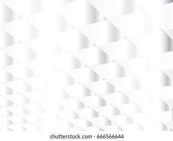 abstract white and gray color geometric texture, graphic background and vector Illustration, soft gray color gradient deep and warp 3d quirk perspective