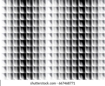 abstract white and gray color geometric texture, graphic background and vector Illustration, soft gray with white and black color gradient deep and convex 3d overlap layer architecture surface pattern