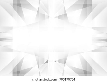 Abstract White and gray color geometric background modern design with copy space