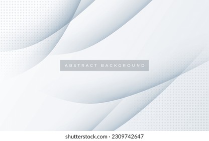 abstract white gray color with halftone dots decoration background. eps10 vector