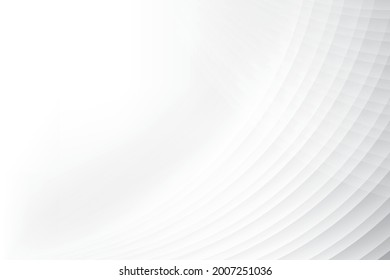 Abstract  white and gray color, modern design background with geometric round shape. Vector illustration.