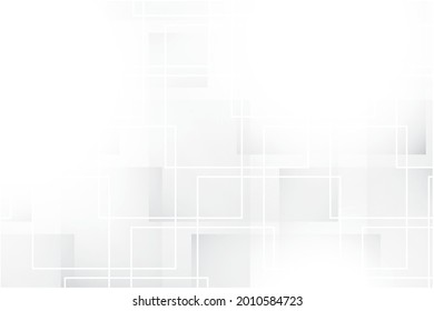 Color blanco y gris abstracto, fondo de diseño moderno con forma de rectángulo geométrico. Ilustración vectorial.