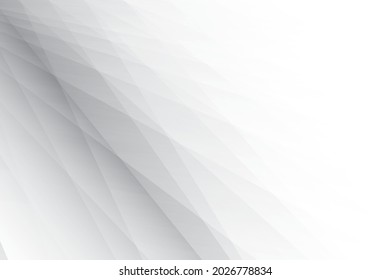 Abstract  white and gray color, modern design background with geometric shape. Vector illustration.