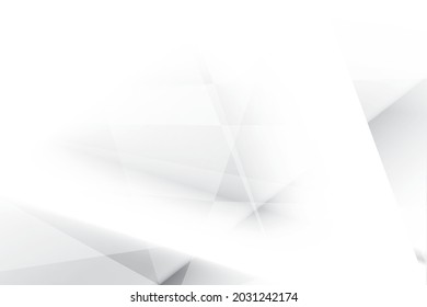 Abstract  white and gray color, modern design background with geometric shape. Vector illustration.