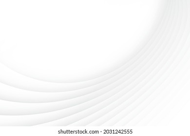 Abstract  white and gray color, modern design background with geometric round shape. Vector illustration. - Shutterstock ID 2031242555