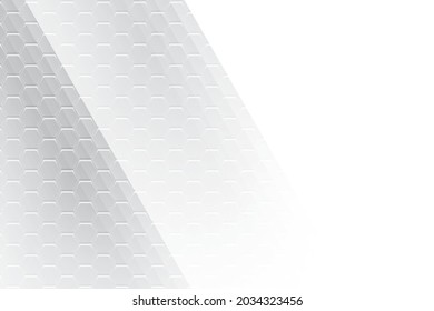 Abstrakte weiße und graue Farbe, moderner Designhintergrund mit geometrischer Form. Vektorgrafik.
