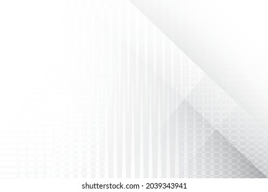 Abstract  white and gray color, modern design background with geometric shape. Vector illustration.
