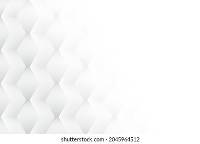 Abstract  white and gray color, modern design background with geometric shape, block pattern. Vector illustration.