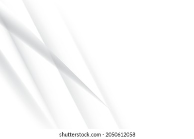 Abstract  white and gray color, modern design background with geometric shape. Vector illustration.