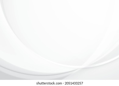 Abstract  white and gray color, modern design background with geometric round shape. Vector illustration.