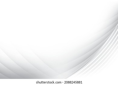 Abstract  white and gray color, modern design background with geometric round shape. Vector illustration.