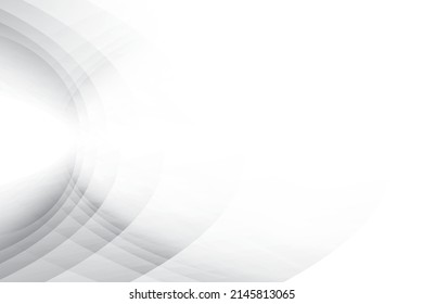 Color blanco y gris abstracto, fondo de diseño moderno con forma redondeada geométrica. Ilustración vectorial.