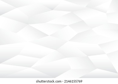 Abstract  white and gray color, modern design background with geometric shape, polygon pattern. Vector illustration.