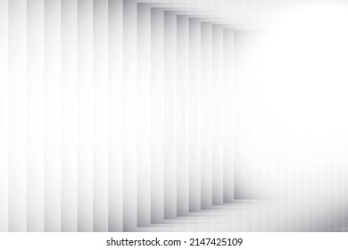 Abstract  white and gray color, modern design background with geometric shape, stairway. Vector illustration.