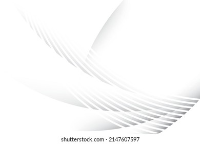 Abstract  white and gray color, modern design background with geometric shape. Vector illustration.