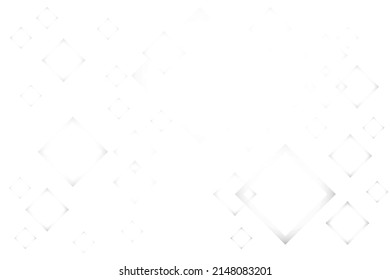 Abstract  white and gray color, modern design background with geometric square shape. Vector illustration.
