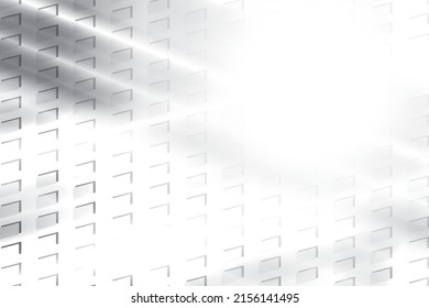 Abstract  white and gray color, modern design background with geometric rectangle shape. Vector illustration.