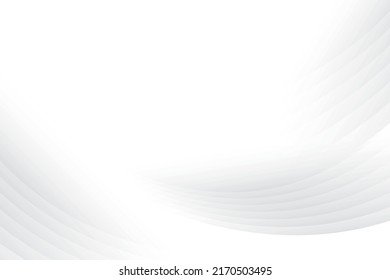 Abstract  white and gray color, modern design stripe background with geometric round shape. Vector illustration.