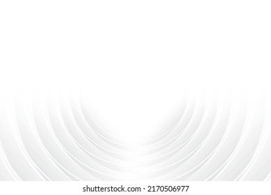 Abstract  white and gray color, modern design stripe background with geometric round shape. Vector illustration.