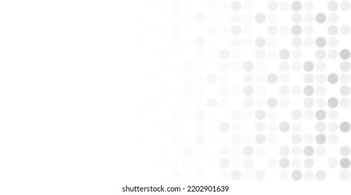 Abstract  white and gray color, modern design background with geometric round shape, halftone effect, dot pattern. Vector illustration.