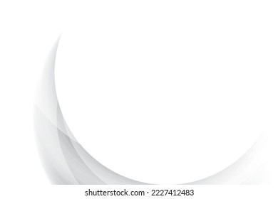 Abstract  white and gray color, modern design background with geometric round shape. Vector illustration.