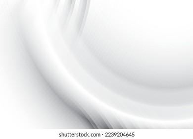 Abstract  white and gray color, modern design stripes background with geometric round shape. Vector illustration.