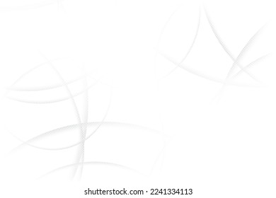 Abstract  white and gray color, modern design background with geometric circle shape and halftone effect, dot pattern. Vector illustration.