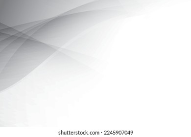Abstract  white and gray color, modern design background with geometric round shape. Vector illustration.