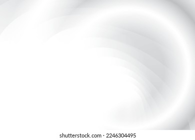 Abstract  white and gray color, modern design background with geometric round shape. Vector illustration.
