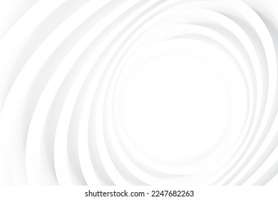 Abstract  white and gray color, modern design background with geometric round shape. Vector illustration.