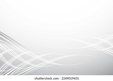 Abstract  white and gray color, modern design stripes background with geometric round shape. Vector illustration.