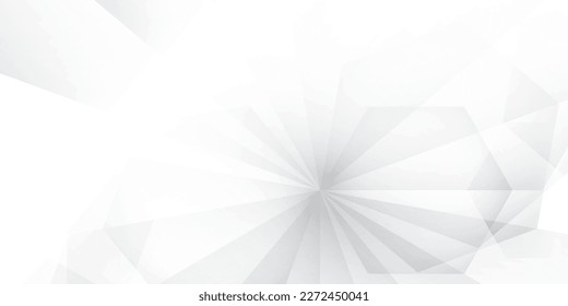 Abstract  white and gray color, modern design background with geometric shape, technology template. Vector illustration.