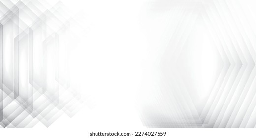 Abstract  white and gray color, modern design background with geometric shape. Vector illustration.