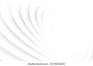 Abstract  white and gray color, modern design stripes background with geometric round shape. Vector illustration. - Shutterstock ID 2275076235