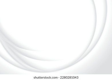 Abstract  white and gray color, modern design stripes background with geometric round shape. Vector illustration.