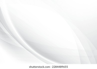Color blanco y gris abstracto, diseño moderno de rayas de fondo con forma redondeada geométrica. Ilustración vectorial.