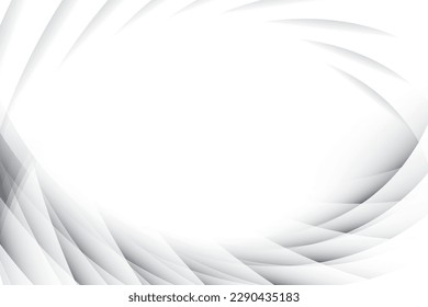Abstract  white and gray color, modern design stripes background with geometric round shape. Vector illustration.